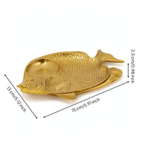 Fishes-Shaped Small Tray Fishes Trinket Dish Aesthetic Key Dish for Dresser