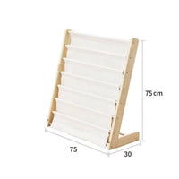 Detachable Portable Kids Bookshelf Child-Safe Design Washable Book Storage Rack Even Edges for Toddlers, Nursery, Classroom