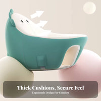 Ergonomic Design Soft Creature Sit-Me-up Non-Slip Bottom Dinosaur-Shaped Baby Lounger Skin-Friendly Infant Support Seat Easy to Clean for Infants, Toddlers, Parents, Playroom, Play Time, Living Room, Mealtime