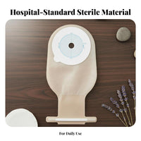 10 Pieces Colostomy Pouch Leak-Resistant Unitary-Piece Ostomy Bag Skin-Friendly Unitary-Piece Stoma Bag for Post-Surgery Patients, Home Care