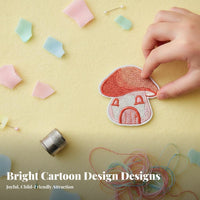 12 Pieces Cartoon Embroidery Sew-on Easy to Apply Cartoon Sewing Embroidery Applique Es Washable Sew-on Clothing Applique for Parents, Crafting