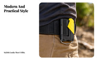 Black Plastic Tape Measure Safety Buckle Screw-Fastened Tape Measure Holder Clip Ribbed Side Panel Safety Buckle Clip Mounting Plate