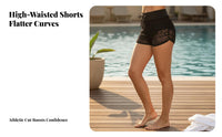 Lace Swim Shorts Plus Size Available High Waisted Swim Shorts Sexy Design for Adults, Swimming, Vacation, Water Sports