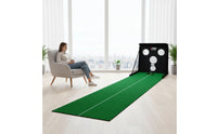 Golf Chipping and Putting Practice Portable Golf Practice Mat with Target Net Compact Practice Tool for Golfers, Beginners, Backyard, Garage