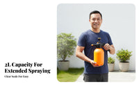 2L Pump Applicator Measurement Markings Handheld Pressure Applicator Gardening Equipment Adjustable Spray Tip for Homeowners