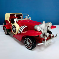 Handmade Retro Desktop Ornament Painted Finish Vintage Car Ornament Glossy Vehicle Decor Non-Electric