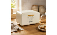 Drop down Bread Box White Metal Bread Box Space Saving