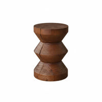 Solid Wood Tree log Stool Rustic Design Tree log Seat adaptable Side Table Multifunctional for Guesthouse Owners, Interior Decorators, Gift Givers, Living Room, Entryway, Bedroom, Balcony