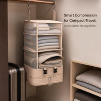 Japanese Style Travel Hanging Organizer Bag Multi-layer Foldable Compression Pouch for Business Trips