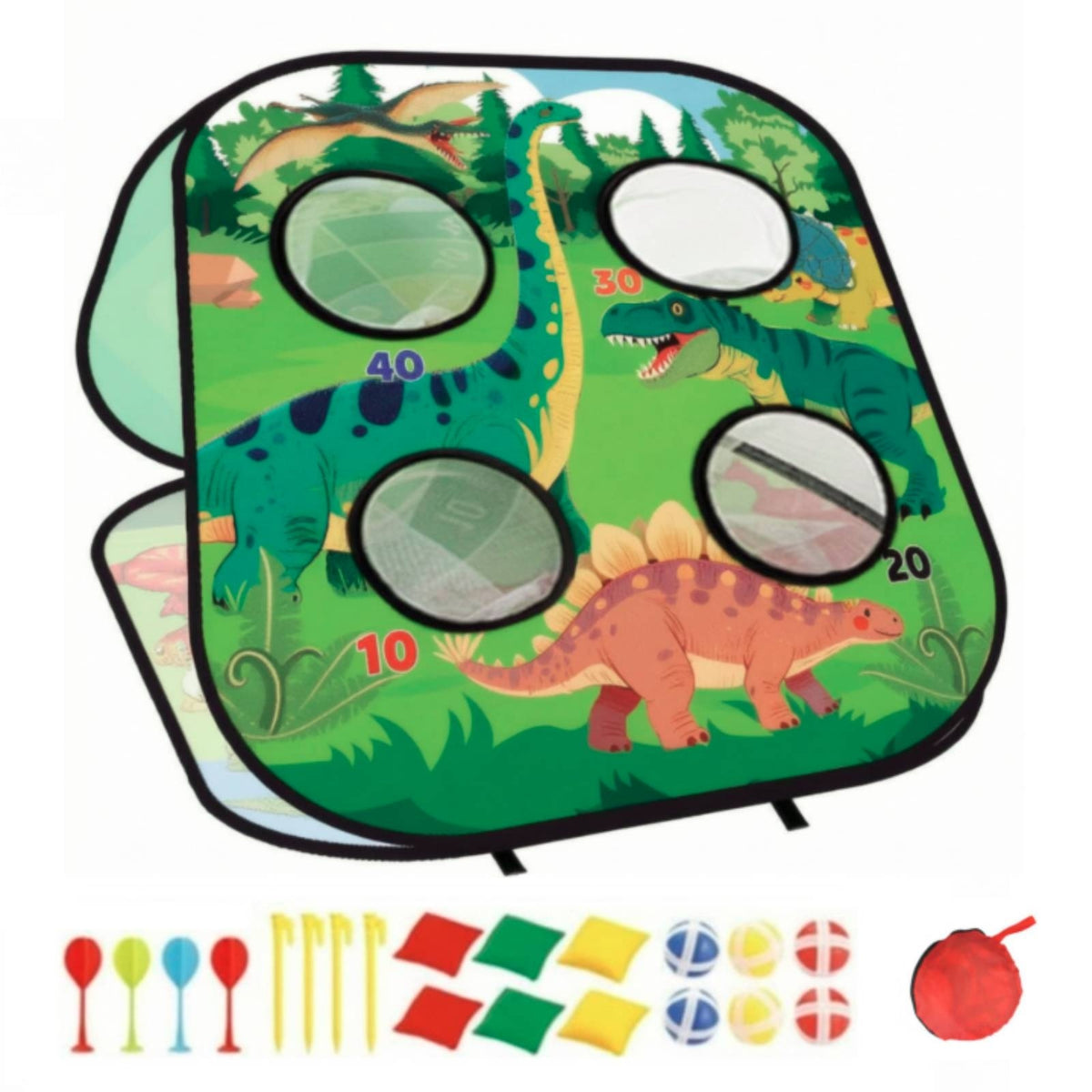 5-in-1 Foldable Bean Bag Toss Game for Kids Outdoor Play