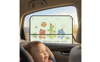 Car Window Shade with Storage Pockets Sliding Car Window Sunshade Privacy Curtain Easy to Install Auto Curtain Foldable for Baby