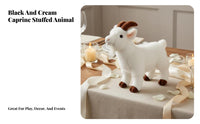 Caprine Stuffed Toy Cute Appearance Realistic Caprine Stuffed Ie Stuffed Lamb Doll PP Cotton Filled Creature Symbol Stuffed