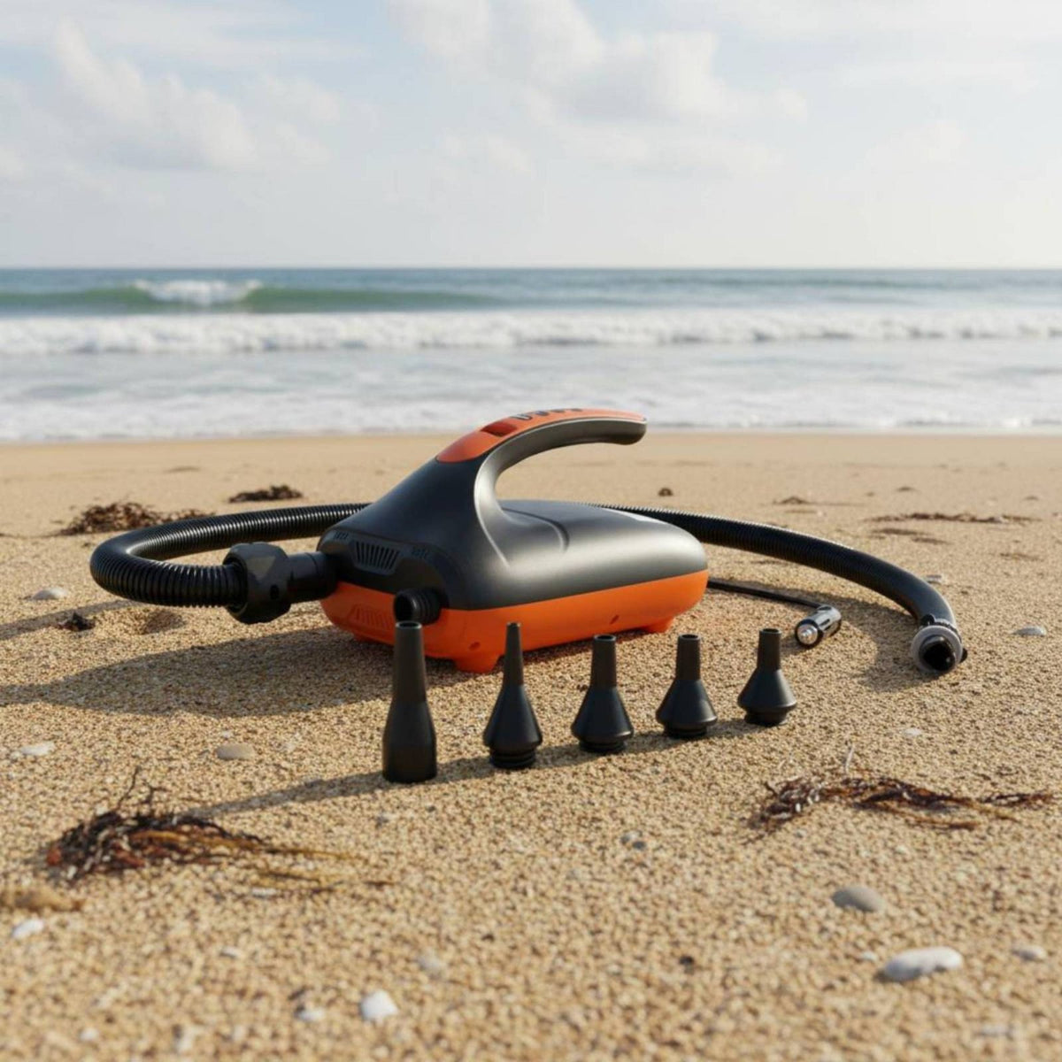 Twin Engine Electric Inflatable Boat Pump Auto Switch Pressure Mode SUP Pump Inflate and Deflate Inflation Gear Multi Nozzle Set for Camping