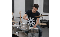 Drum Cymbal Bell Accessory Mountable Snowflake Cymbal Bell with Steel Pieces Percussion Instrument Crisp Bright for Drummers