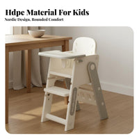 Multi-Functional Foldable Baby Dining Chair Grows with Child Baby High Chair Detachable Tray Portable Infant Seat Easy to Clean for Infants, Toddlers, Parents, Travel, Home, Kitchen