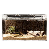 Realistic Birch Bark Hide Snake Hide, Resin Cave for Crested Gecko Tank Accessories, Textured Porous Interior for Small Reptiles and Rodents