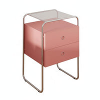 Bauhaus Aesthetic 3-Drawer Nightstand Large Capacity Drawer Cabinet with Cylindrical Frame Strong Load-Bearing Bedside Table Easy to Clean for Design Enthusiasts, Homeowners, Apartment Dwellers, Small Space, Dorm Room, Dormitory, Home Office