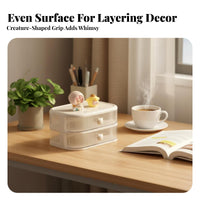 Stackable Storage Drawer Transparent Stackable Drawer Set adaptable for Home