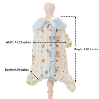 Dog Recovery Suit and Cat Recovery Suit, Post Surgery Pet Clothing, Spay Neuter Suit for Dogs, Cartoon Graphic Neckline Neck Fasteners Wound Protector