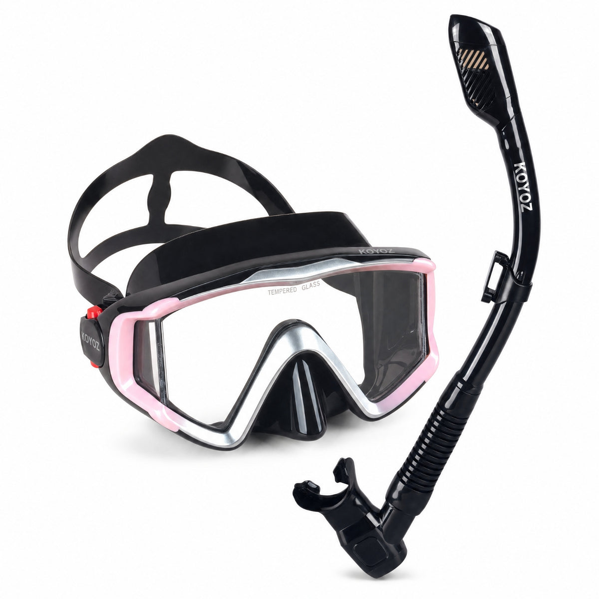 Wide-View Snorkeling Set Adjustable Diving Mask with Snorkel Comfortable Snorkel Set Ergonomic for Pool Practice
