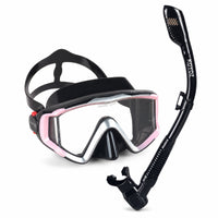 Wide-View Snorkeling Set Adjustable Diving Mask with Snorkel Comfortable Snorkel Set Ergonomic for Pool Practice