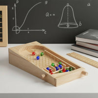 Solid Wood Construction Wooden Pinball Decision Board Simple Operation Desktop Marble Drop Game Interactive Fun Random Choice Generator Toy for Parties
