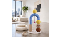 Arched Cat Scratcher Rounded Base Sisal Rope Cushioned Material Cat Furniture