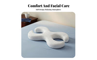 Reduces Facial Pressure Side Sleeper Beauty Pillow Slow Rebound Memory Foam C-Shaped Pillow Breathable Material for Sleeping, Bedroom