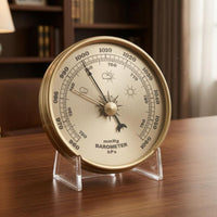 Round Analog Atmospheric Pressure Meter Combined Scale Weather Instrument