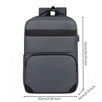 Commute Ready Business Backpack Multiple Compartments Rucksack USB Charging Port for Men