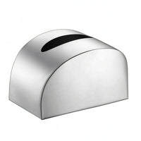 Desktop Tissue Box Semicircular Stainless Steel Tissue Box Sleek Dispenser for Coffee Table