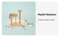 Realistic Intricate Dollhouse Cat Tree Photography Prop Miniature Cat Scratching Post Cute Design for Adults, Miniature Scene S