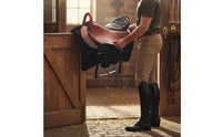 Leather Saddle Padded Doubleequestrian Saddle Balanced for Equestrians