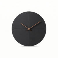 Wall Clock with Wood Hands Modern Minimalist Wall Clock 12 Inch Battery Operated for Living Room, Bedroom