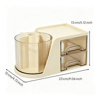 Acrylic Desk Organizer with Drawers Drawer Desk Organizer Easy to Clean