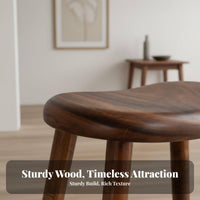 Artisan-Made Walnut Bench Versatile Use Wooden Stool Minimalist Design