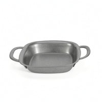 Square Serving Plate with Handles Retro Stainless Steel Serving Tray for Parties