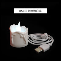 USB单只充电电子蜡烛灯led仿真生日烛光布置摆件小夜灯供佛灯烛灯