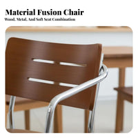 Modern Design Upholstered Armchair with Wooden Frame Minimalist Aesthetic Upholstered Frame Armchair Ergonomic rearrest Dining Chair for Cafe Owners, Homeowners, Interior Designers, Living Room, Restaurant, Lounge Area, perusing alcove