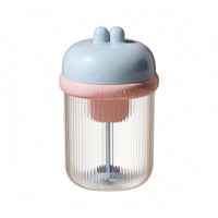 Cylindrical Electric Foaming Cup Ribbed Electric Foam Foamer Domed Lid Facial Foam Foamer Raised Buttons