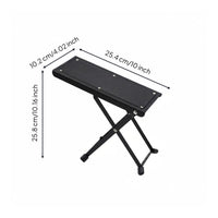 Guitar Foot Stool Foldable Guitar Footstool Non-Slip Pad Music Accessory for Performance, Practice