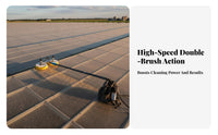 Safe on Panels Electric Solar Panel Cleaner Soft Bristles Photovoltaic Panel Washing Tool Lightweight Design Telescopic Pole Cleaning Brush Brushless Engine for Greenhouse Owners, Homeowners, Professional Cleaners, Greenhouses, Sunrooms, Outdoor, Rooftops