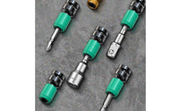 Knurled Grip Telescopic Bit Adapter Titanium-Plated Electric Wrench Adapter Precision-Made Hex Female Connector Sturdy