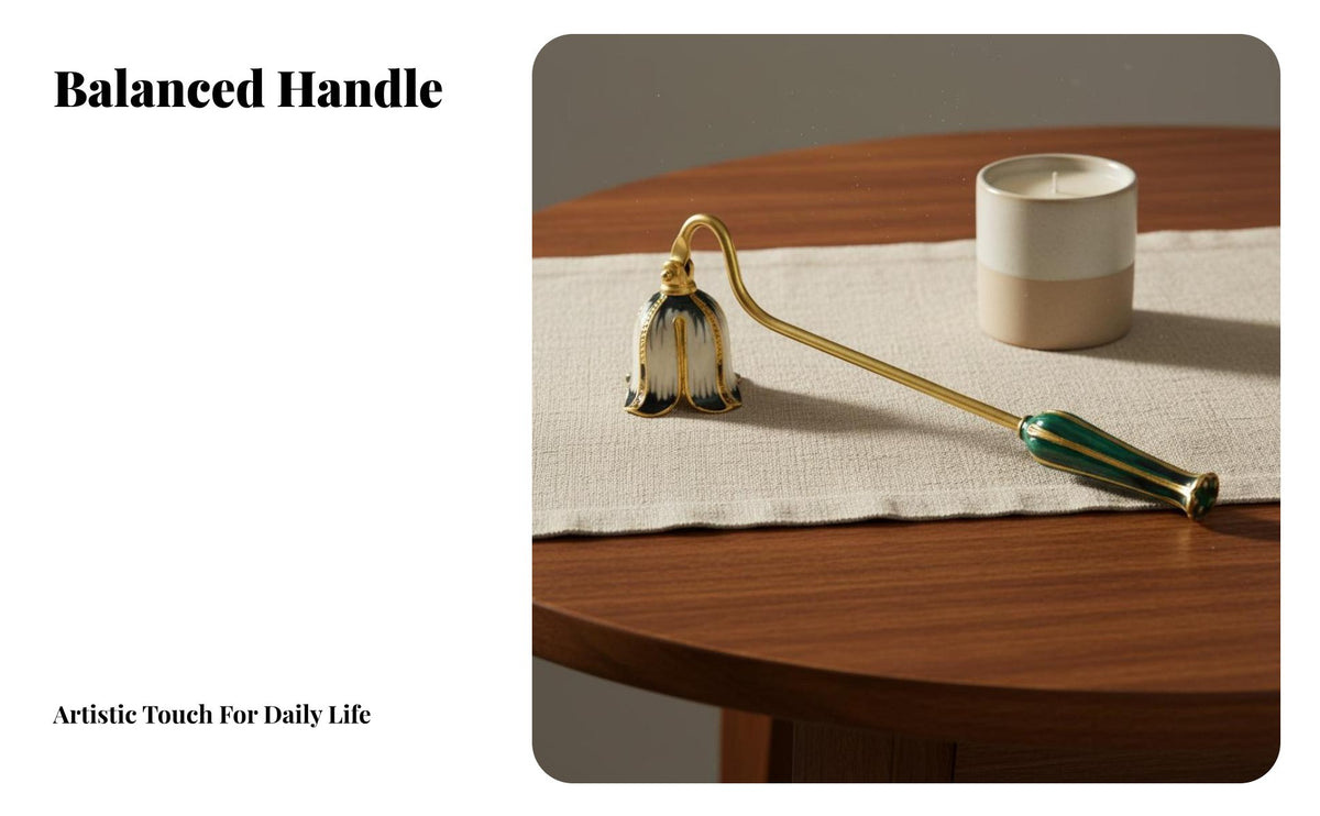 Ornate Enamel Candle Elegant Design Long Handle Candle Creates a Sense of Ritual for Enthusiasts, Dinner Table, Wedding