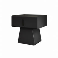Modern Minimalist Nightstand with Storage Luxury Aesthetic Single-Drawer Pedestal Cabinet Compact Size Bedside Table Sturdy Construction for Homeowners, Apartment Dwellers, Students, Guest Room, Hotel, Entryway, Office
