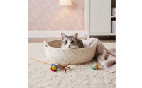 Woven Pet Bed Woven Nest Four-Season Round Pet Bed for Kittens, Small Dogs