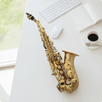 Curved    Saxophone Brass Saxophone with Bent Neck Woodwind for Home Playing