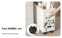 Multi-Tier Wheeled Rack beneath-desk Design Household Storage Mobile with casters