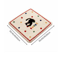 Wear-Resistant Faux Cashmere Chair Mat Soft & Comfortable Cartoon Seat Pad Cute Design for Students, Office Workers, Dining Room