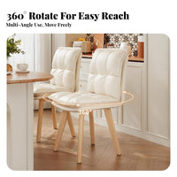 Multifunctional Upholstered Swivel Chair Soft & Comfortable Vanity Stool Thick Padded Seat Indoor Seating Sturdy Construction for Homeowners, Pet Owners, Dining Room, Dressing Area, Bedroom, Home Office